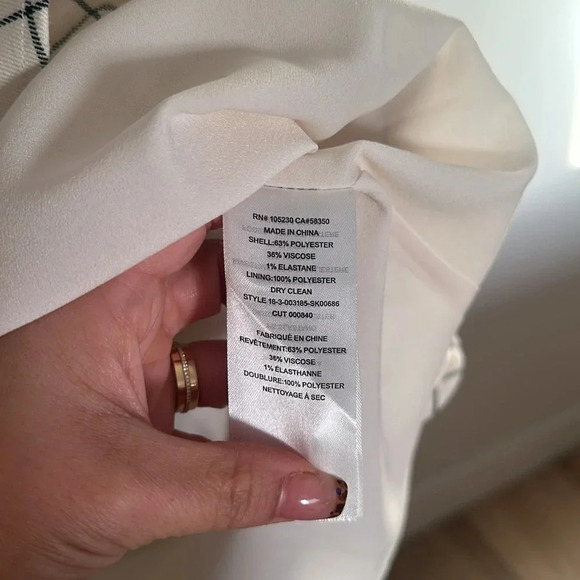 Joie "Othelia Asymmetrical Grid Print Midi Skirt (NWT) - Picture 5 of 6